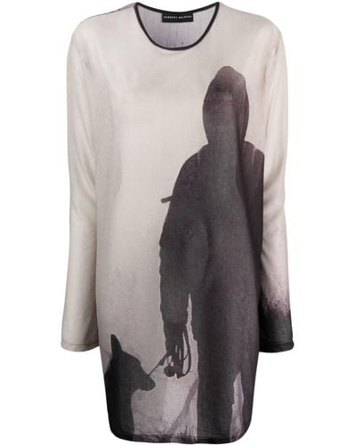 BARBARA BOLOGNA T-Shirt mit grafischem Print - Grau