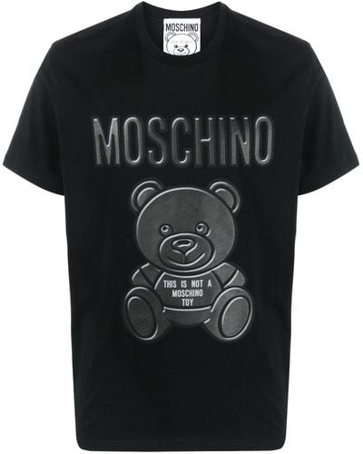 Moschino Teddy コットンジャージーtシャツ - ブラック