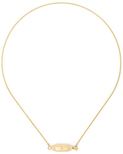 Marie Lichtenberg 18kt Yellow Gold Micro Locket Diamond Necklace - Natural
