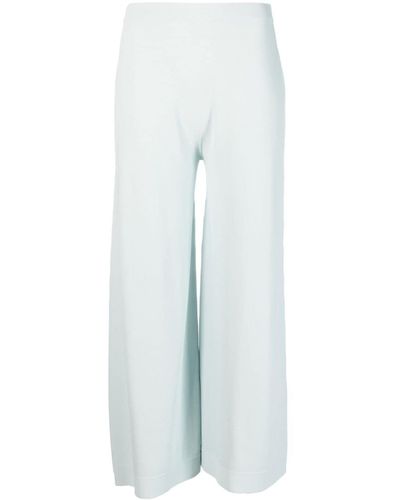 D.exterior Elasticated-waist Palazzo Trousers - Blue