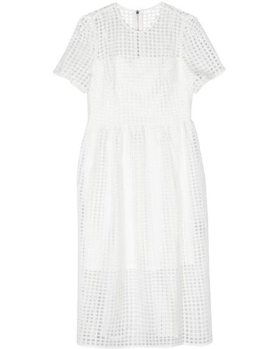 DKNY Falda midi acampanada - Blanco