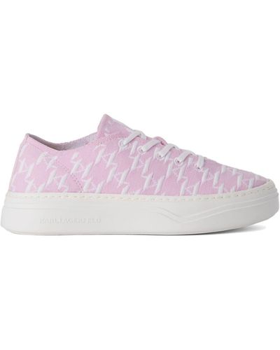 Karl Lagerfeld Kl Monogram Konvert Knitted Sneakers - Pink