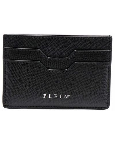 Philipp Plein Engraved-logo Leather Cardholder - Black
