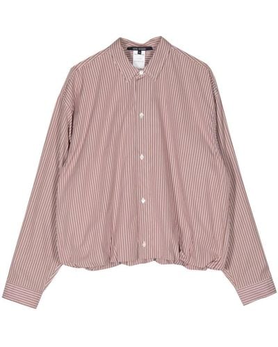 Sofie D'Hoore Striped Long-sleeve Shirt - ピンク