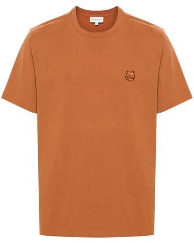 Maison Kitsuné Katoenen T-shirt - Oranje