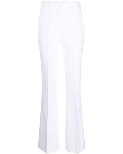 Genny Tailored-cut Flared Trousers - White
