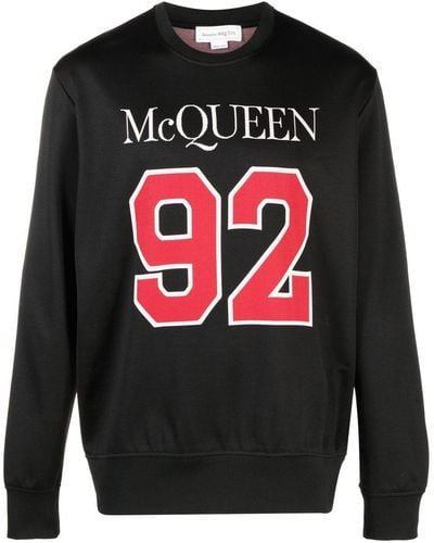 Alexander McQueen Woven Logo-detail Sweatshirt - Gray
