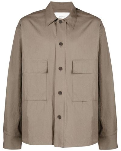 Studio Nicholson Long-sleeve Shirt Jacket - Brown