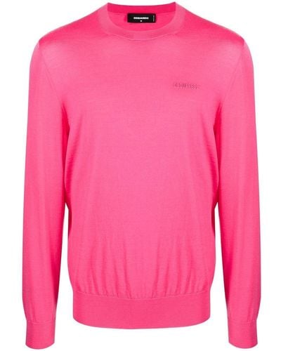 DSquared² Logo-print Knitted Sweater - Pink
