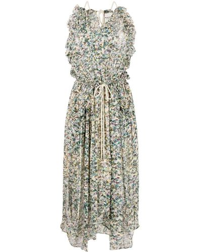 Isabel Marant Abstract-print Summer Dress - Natural