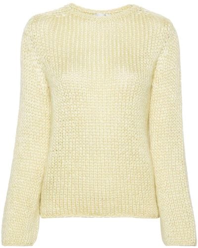 Forte Forte Round-neck Chunky-knit Jumper - Natural