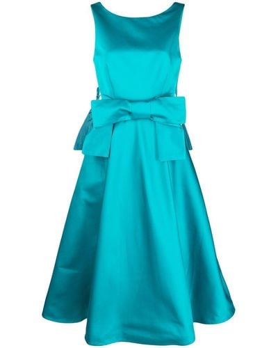 P.A.R.O.S.H. Ausgestelltes Kleid mit Schleife - Blau