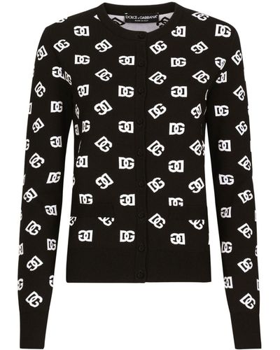 Dolce & Gabbana Cardigan mit DG-Logo - Schwarz