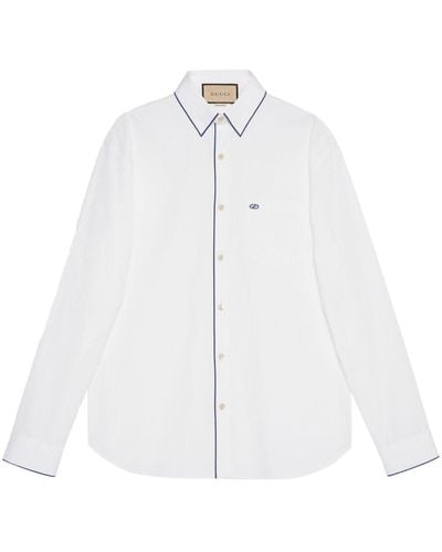 Gucci Cotton Poplin Shirt With Trim - White