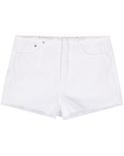MICHAEL Michael Kors Ausgefranste Jeans-Shorts - Weiß
