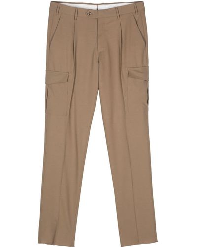 PT Torino Tapered-leg Cargo Pants - Natural