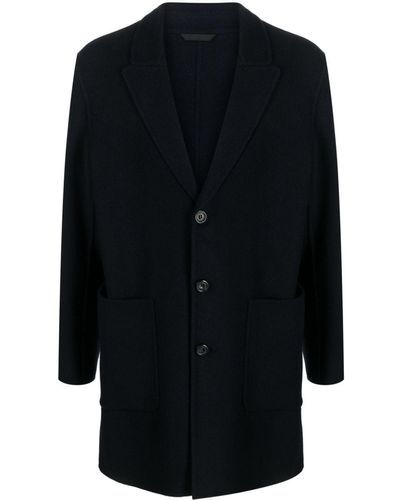 Woolrich Single-breasted Notch-lapels Coat - Blue