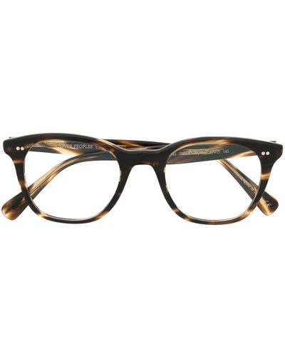 Oliver Peoples Brille mit klaren Gläsern - Braun