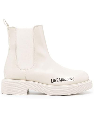 Love Moschino Side Logo Chelsea Boot - Natural