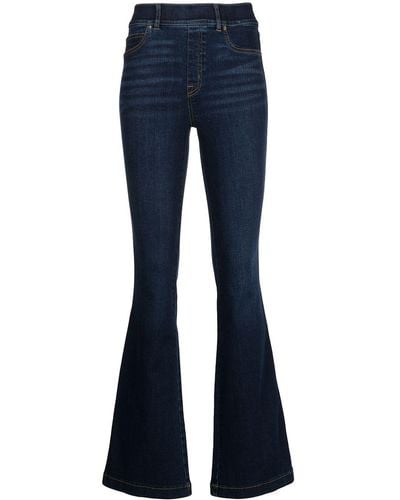 Spanx High-waist Flared Jeans - Blue