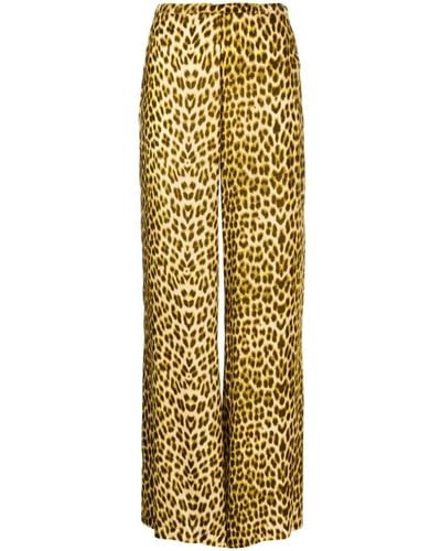 Forte Forte Pantalon à imprimé léopard - Métallisé