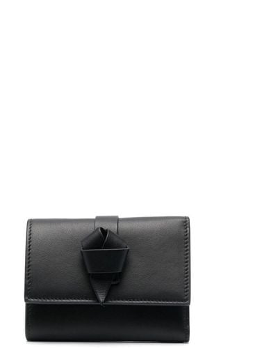Acne Studios Knot-detail Leather Wallet - Black