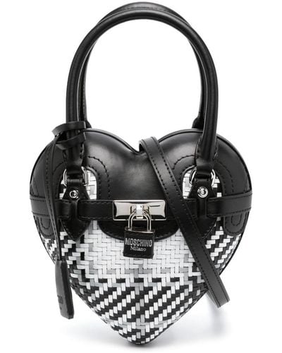 Moschino Mini sac à design de cœur - Noir