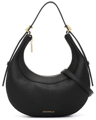 Coccinelle Whisper Leather Shoulder Bag - Black