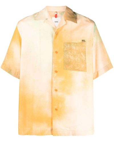 OAMC Tie-dye Print Bowling Shirt - Yellow