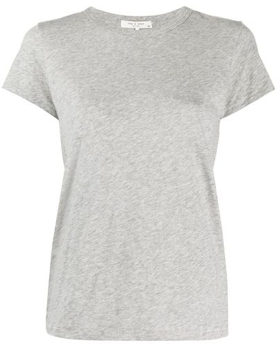 Rag & Bone T-Shirt mit U-Ausschnitt - Grau