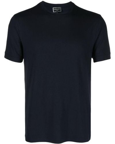Giorgio Armani T-Shirt mit rundem Ausschnitt - Schwarz