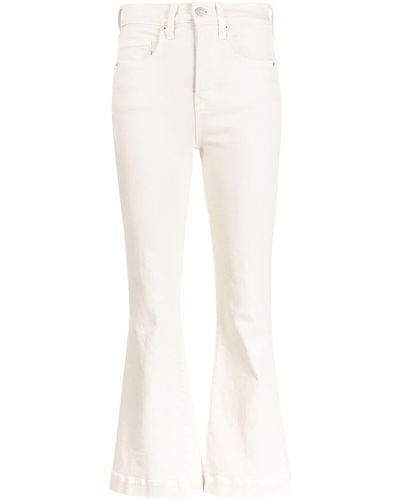 Veronica Beard High-rise Carson Flared Jeans - White