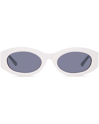 Linda Farrow X lunettes de soleil à monture ovale - Bleu