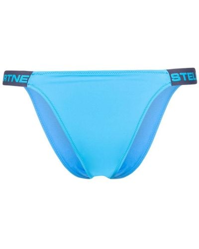Stella McCartney Slip bikini con logo - Blu