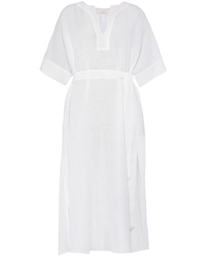 Eres Bibi Linen Kaftan Dress - White