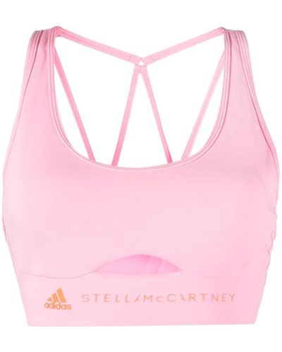 adidas By Stella McCartney Sport-BH mit Logo-Print - Pink