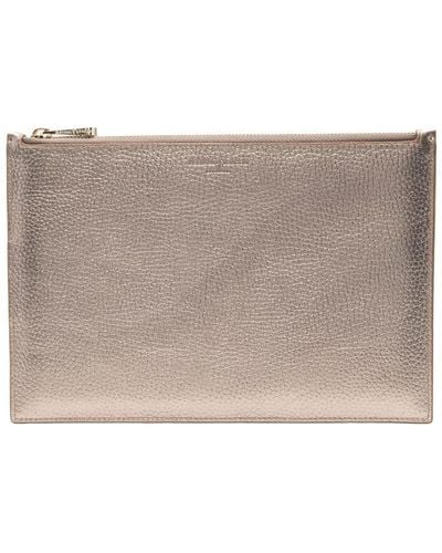 Aspinal of London Essential Flat Pouch - Gray