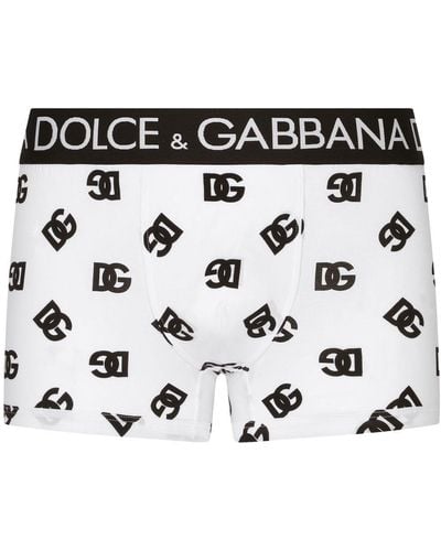 Dolce & Gabbana Dg Logo-print Boxer Shorts - Black