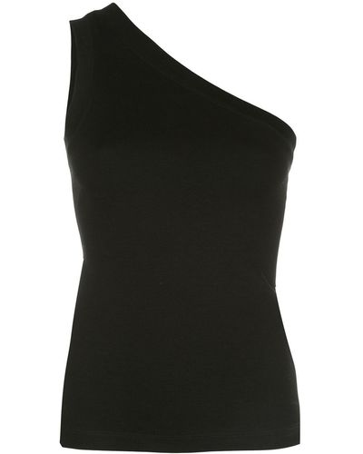 Rosetta Getty One-Shoulder-Top - Schwarz