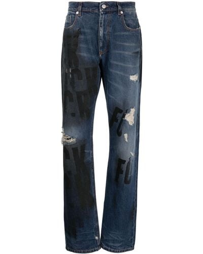 1017 ALYX 9SM Gerade Jeans im Distressed-Look - Blau