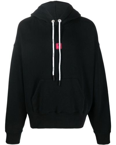 Palm Angels Hoodie Met Logopatch - Zwart