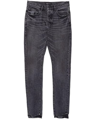Purple Brand Tief sitzende Slim-Fit-Jeans - Grau