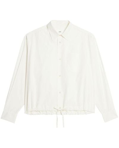 Ami Paris Hemd mit Kordelzug - Weiß