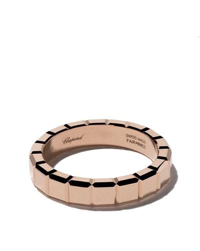 Chopard 18kt Rose Gold Ice Cube Ring - Pink