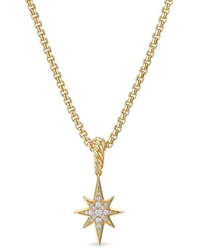 David Yurman Charm North Star en oro amarillo de 18kt con diamante - Metálico