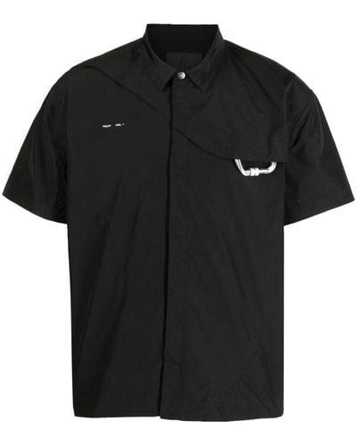 HELIOT EMIL Carabiner Short-sleeve Shirt - Black