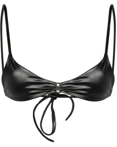 DSquared² Ring-detail Bikini Top - Black