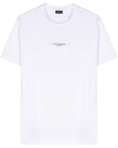 Paul & Shark T-Shirt mit Logo-Print - Weiß