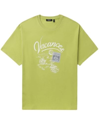 FIVE CM Vacances-print Cotton T-shirt - Green