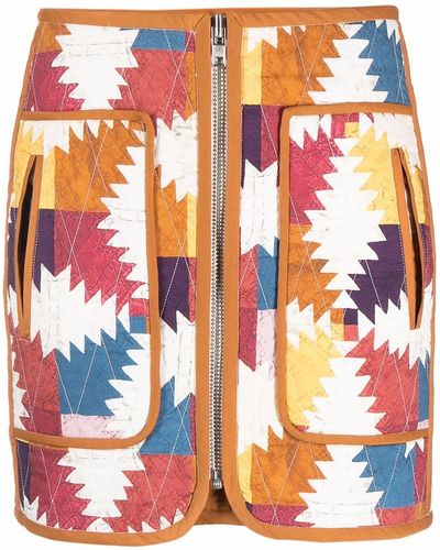 Isabel Marant Rok Met Geometrisch Patroon - Geel